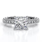 Carmel Princess Moissanite Engagement Ring whitegold