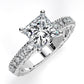 Carmel Princess Moissanite Engagement Ring whitegold