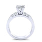 Carnation Cushion Diamond Engagement Ring (Lab Grown Igi Cert) whitegold