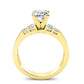 Carnation Cushion Moissanite Bridal Set yellowgold