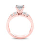 Carnation Princess Moissanite Bridal Set rosegold