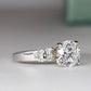 Carnation Round Diamond Engagement Ring (Lab Grown Igi Cert) whitegold