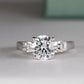 Carnation Round Diamond Engagement Ring (Lab Grown Igi Cert) whitegold