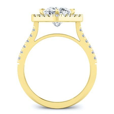 Cattleya Cushion Diamond Engagement Ring (Lab Grown Igi Cert) yellowgold