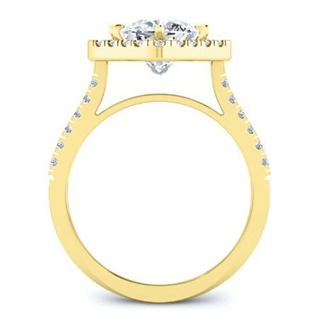 Cattleya Cushion Diamond Engagement Ring (Lab Grown Igi Cert) yellowgold