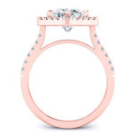 Cattleya Cushion Moissanite Engagement Ring rosegold