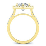 Cattleya Cushion Moissanite Engagement Ring yellowgold