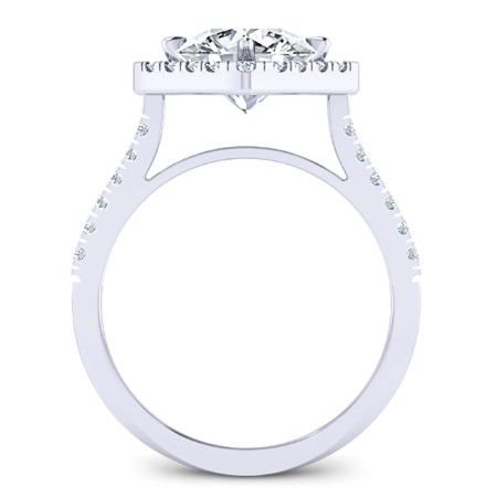 Cattleya Diamond Matching Band Only (engagement Ring Not Included) For Ring With Round Center whitegold