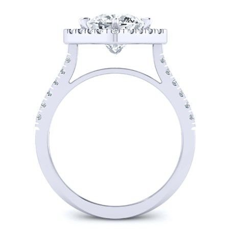 Cattleya Diamond Matching Band Only (engagement Ring Not Included) For Ring With Cushion Center whitegold