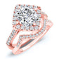 Cattleya Diamond Matching Band Only (engagement Ring Not Included) For Ring With Cushion Center rosegold