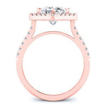 Cattleya Diamond Matching Band Only (engagement Ring Not Included) For Ring With Cushion Center rosegold