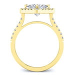 Cattleya Diamond Matching Band Only (engagement Ring Not Included) For Ring With Princess Center yellowgold