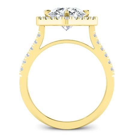 Cattleya Diamond Matching Band Only (engagement Ring Not Included) For Ring With Round Center yellowgold