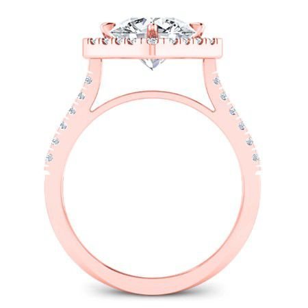 Cattleya Diamond Matching Band Only (engagement Ring Not Included) For Ring With Round Center rosegold