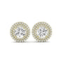 Cerise Round Cut Diamond Halo Stud Earrings (Clarity Enhanced) yellowgold