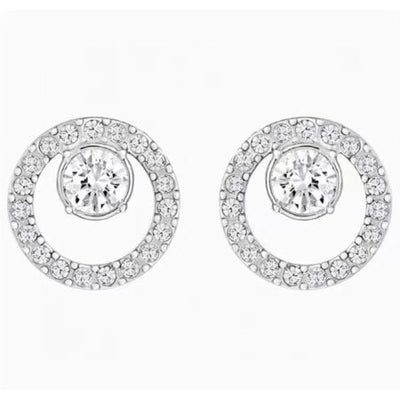 Charlie Round Diamond Earrings (Clarity Enhanced) whitegold