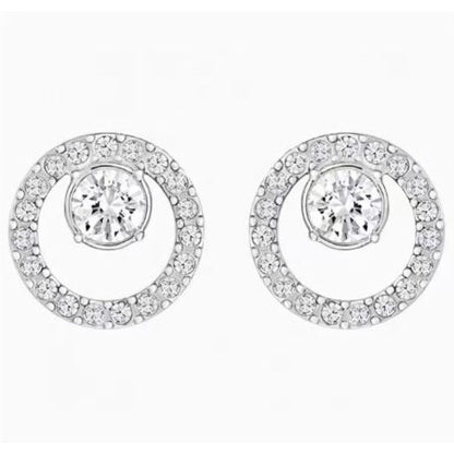 Charlie Round Diamond Earrings (Clarity Enhanced) whitegold