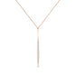 Cheer Tapering Diamond Accented Necklace rosegold