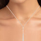 Cheer Tapering Diamond Accented Necklace rosegold