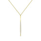 Cheer Tapering Moissanite Accented Necklace yellowgold