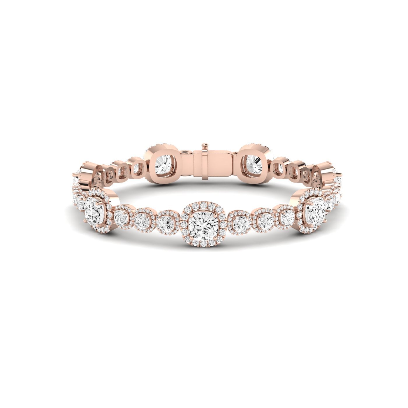 Chelsea Cushion Cut Diamond Bracelet (clarity Enhanced) rosegold