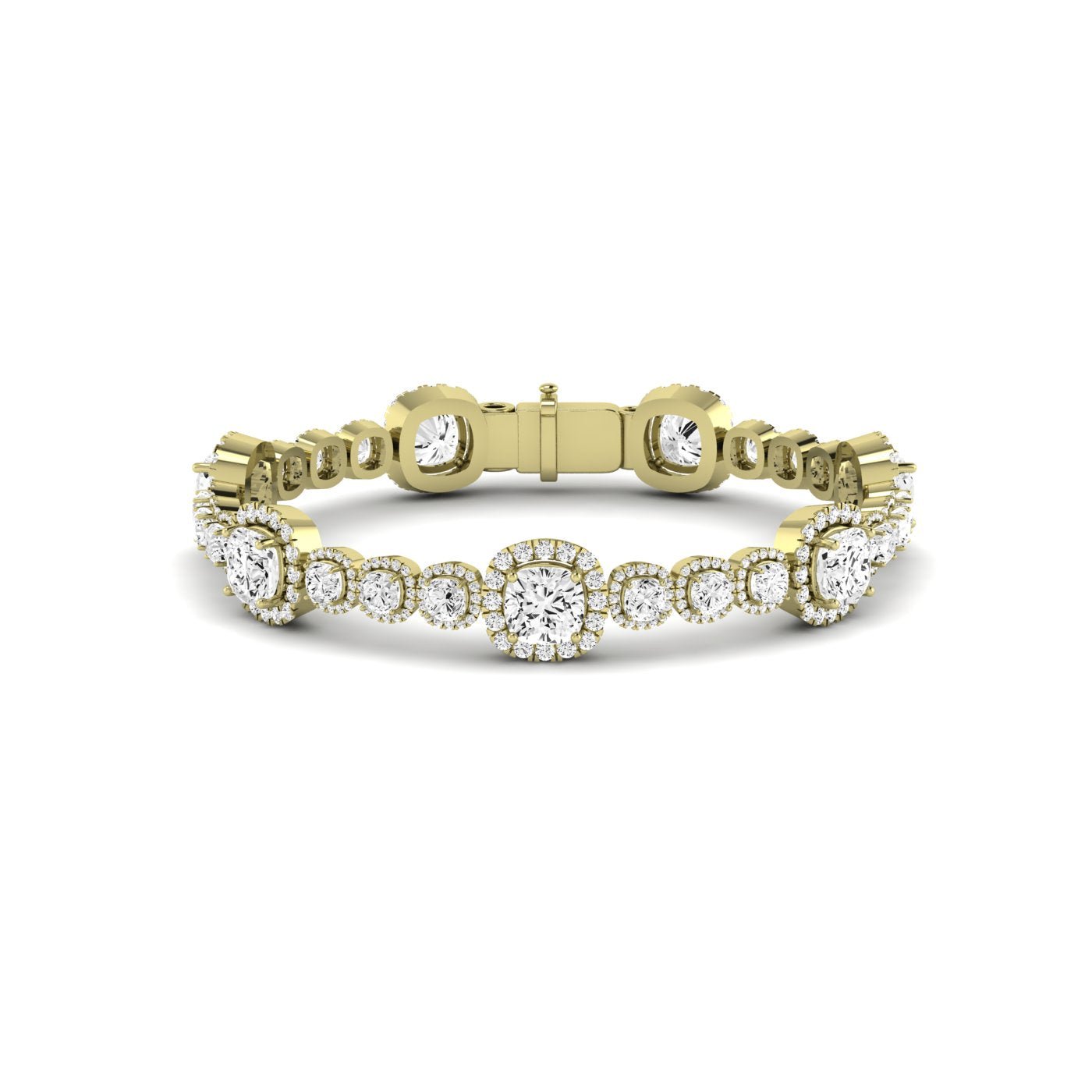 Chelsea Cushion Cut Diamond Bracelet (clarity Enhanced) yellowgold