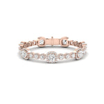 Chelsea Cushion Cut Diamond Bracelet (clarity Enhanced) rosegold