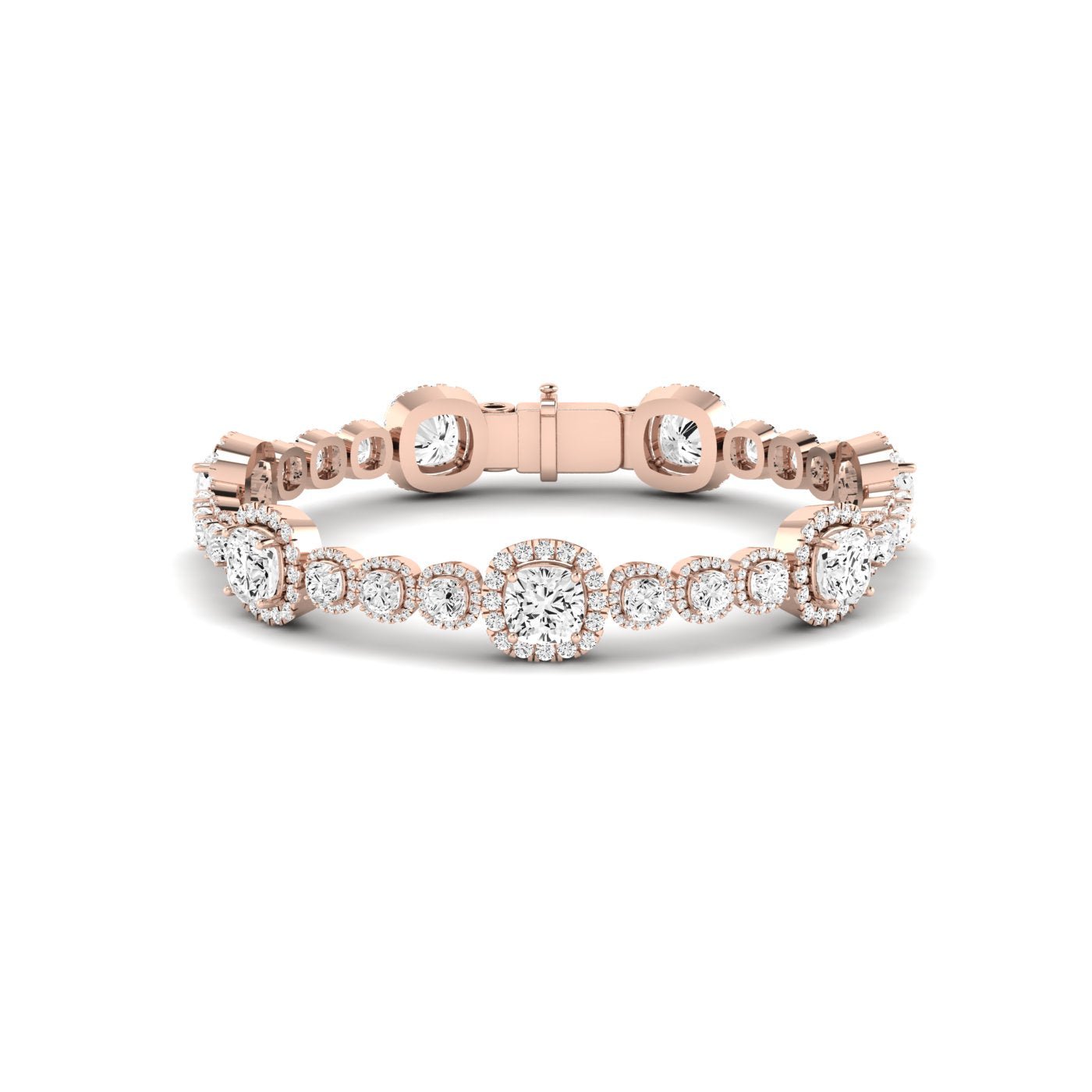 Chelsea Cushion Cut Moissanite Bracelet rosegold