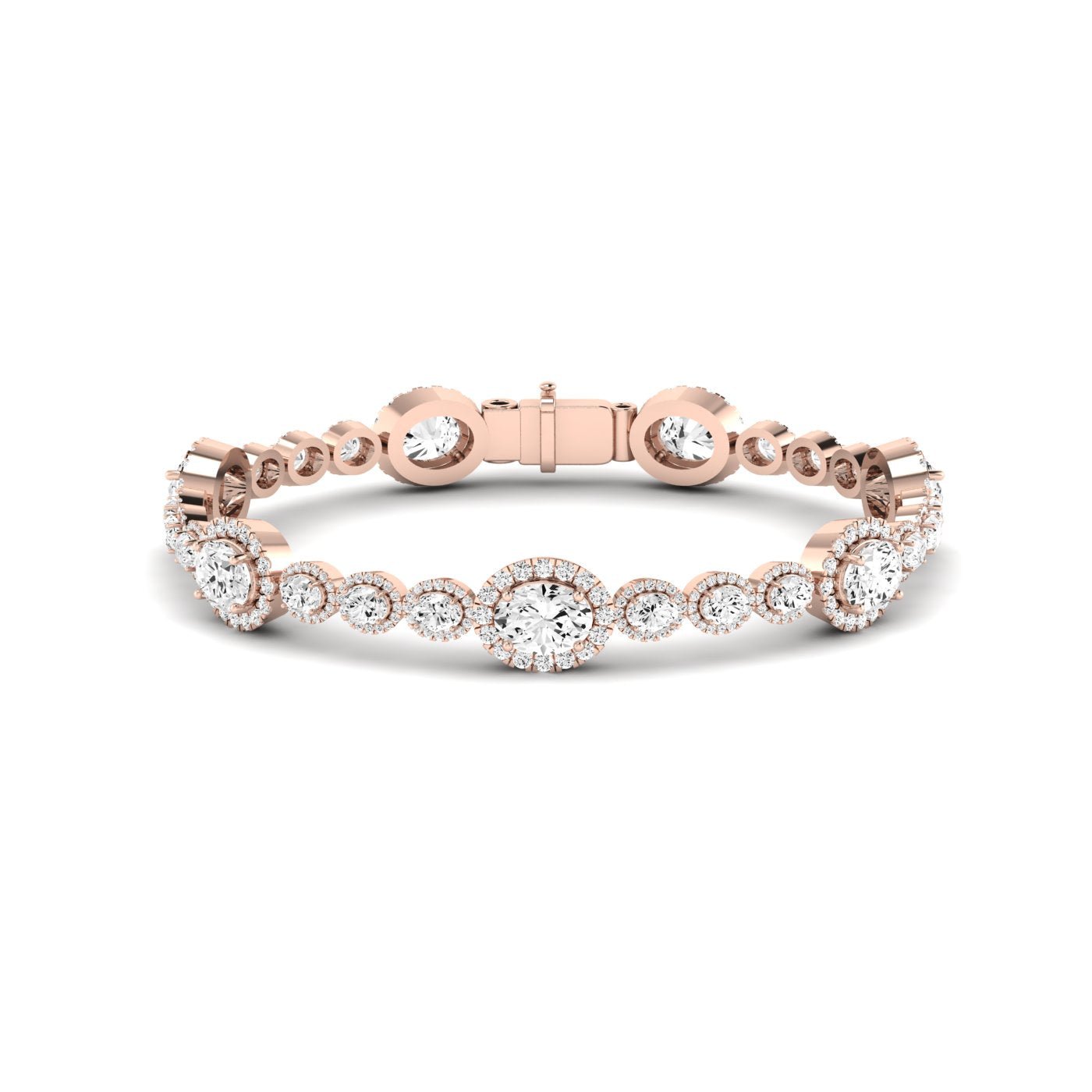 Chelsea Oval Cut Diamond Bracelet (clarity Enhanced) rosegold