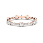 Chelsea Oval Cut Moissanite Bracelet rosegold