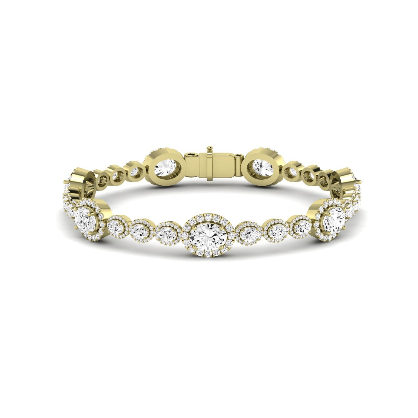 Chelsea Oval Cut Moissanite Bracelet yellowgold