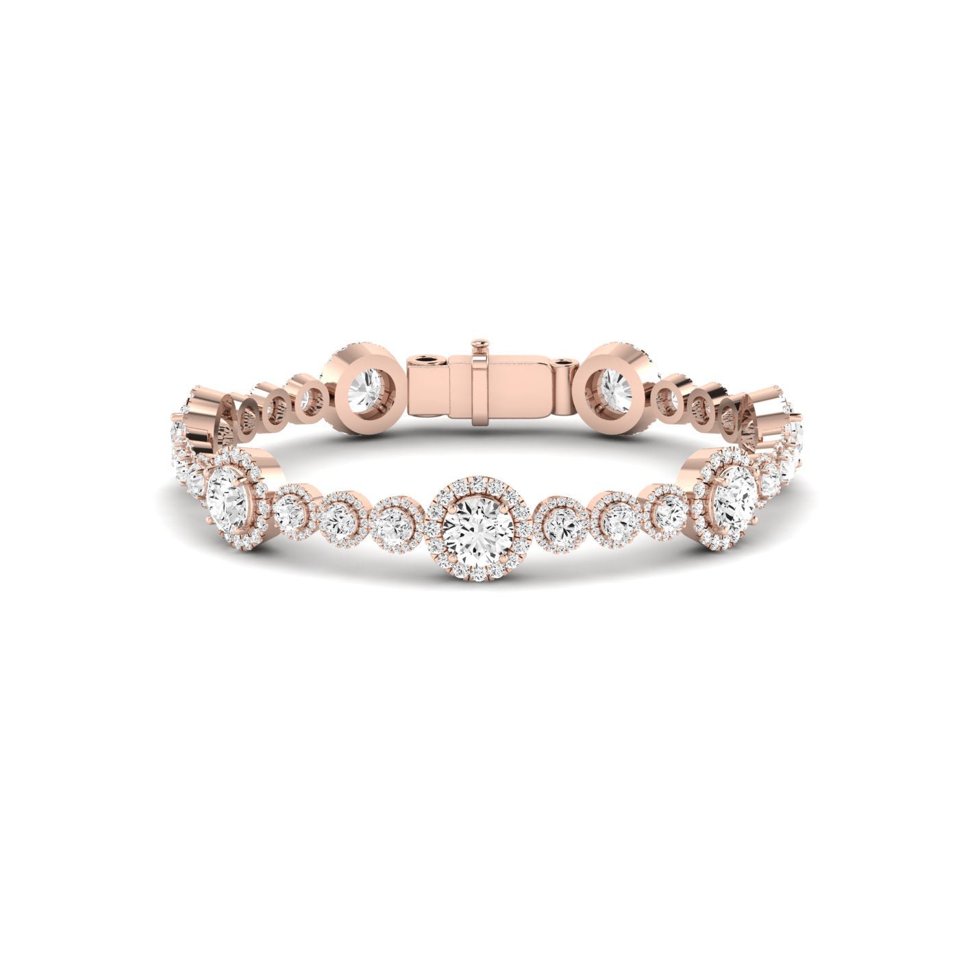 Chelsea Round Cut Diamond Bracelet (clarity Enhanced) rosegold