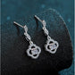 Chris Round Diamond Dangling Earrings whitegold