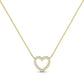 Clementine Heart Shaped Diamond Accented Necklace yellowgold