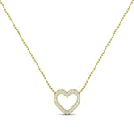 Clementine Heart Shaped Moissanite Accented Necklace yellowgold