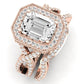 Clover Emerald Diamond Bridal Set (Lab Grown Igi Cert) rosegold