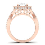 Clover Emerald Diamond Bridal Set (Lab Grown Igi Cert) rosegold