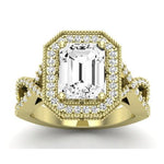 Clover Emerald Diamond Bridal Set (Lab Grown Igi Cert) yellowgold