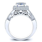 Clover Princess Diamond Engagement Ring (Lab Grown Igi Cert) whitegold