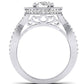 Clover Oval Diamond Engagement Ring (Lab Grown Igi Cert) whitegold