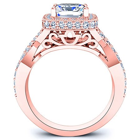 Clover Princess Diamond Bridal Set (Lab Grown Igi Cert) rosegold