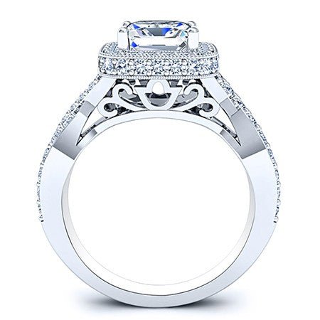 Clover Princess Moissanite Bridal Set whitegold