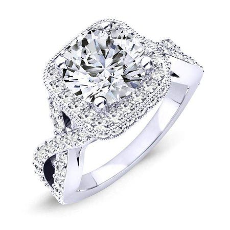 5.00 ct - Clover - Round Lab Diamond Engagement Ring (IGI Certified)