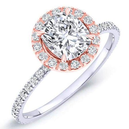 Columbine Cushion Diamond Engagement Ring (Lab Grown Igi Cert) whitegold