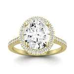 Columbine Diamond Matching Band Only (does Not Include Engagement Ring)  For Ring With Oval Center yellowgold