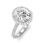 Columbine Diamond Matching Band Only (does Not Include Engagement Ring)  For Ring With Oval Center whitegold