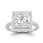 Columbine Diamond Matching Band Only (does Not Include Engagement Ring) For Ring With Princess Center whitegold