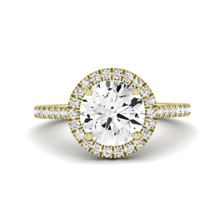 Columbine Diamond Matching Band Only (does Not Include Engagement Ring)  For Ring With Round Center yellowgold