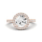 Columbine Diamond Matching Band Only (does Not Include Engagement Ring)  For Ring With Round Center rosegold