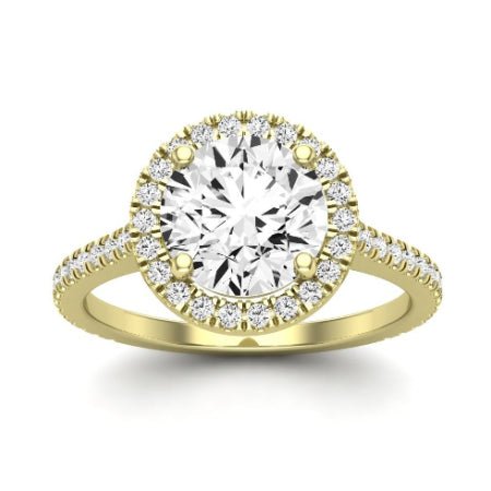 Columbine Diamond Matching Band Only (does Not Include Engagement Ring)  For Ring With Round Center yellowgold